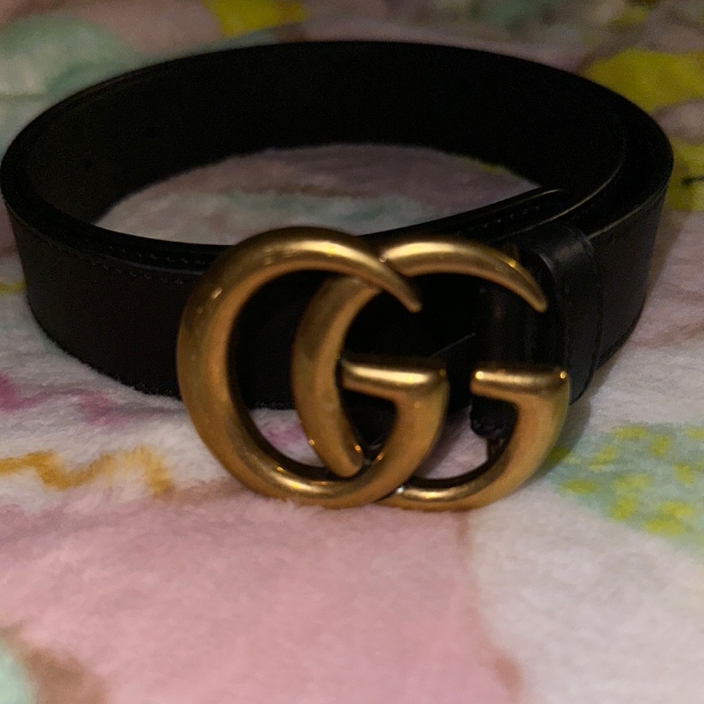 Authentic Gucci GG Leather belt.